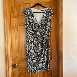 Lauren by Ralph Lauren faux wrap dress size 16